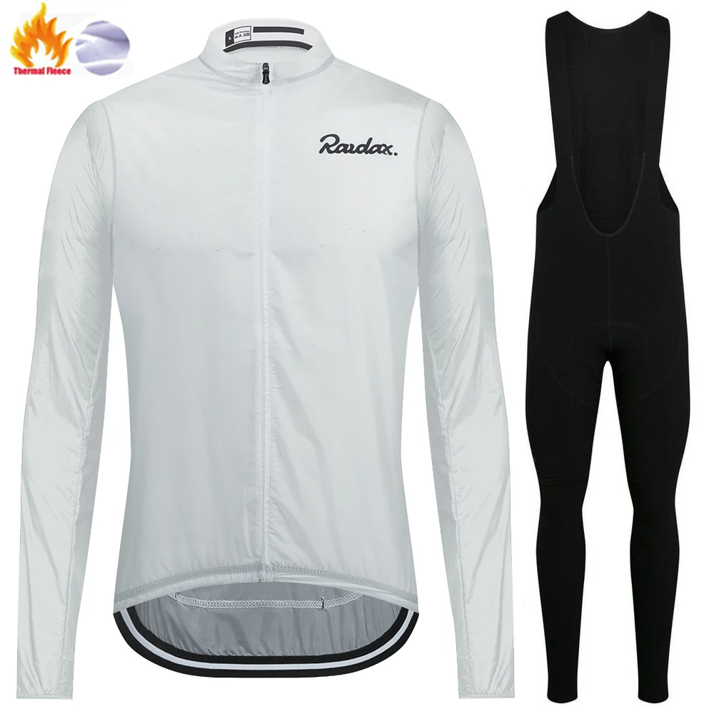 Raudax 남성용 방풍 플리스 긴팔 세트 사이클링 의 - Cycling Gear Jersey 리뷰 및 가격