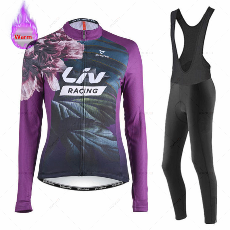 Liv 여성 겨울 Bicicleta 세트 야외 열 양털 - Cycling Gear Brands 리뷰 및 가격