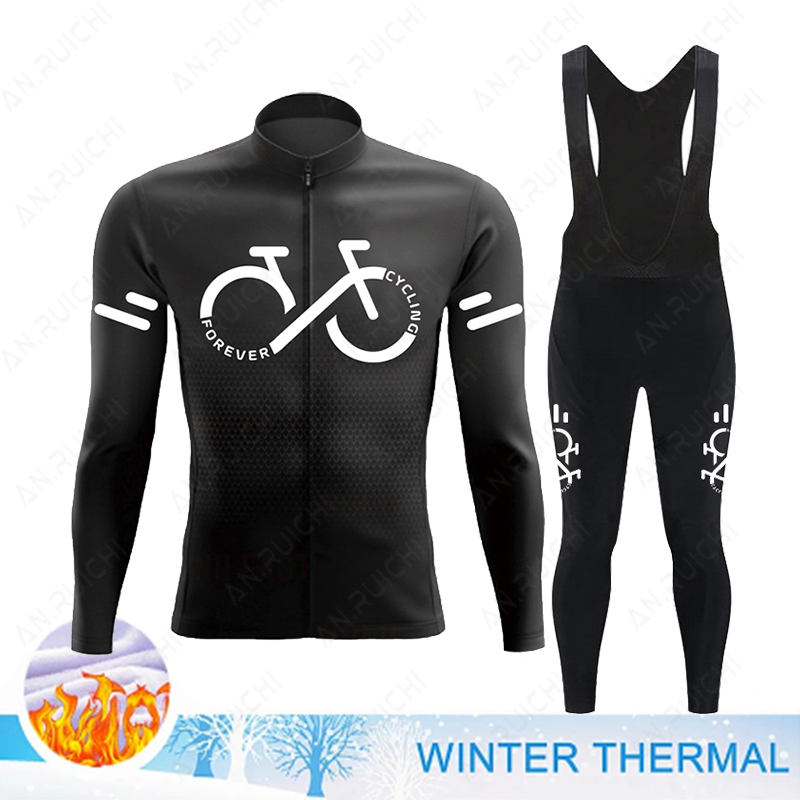 2023 겨울 열 양털 사이클링 저지 세트 Mens M - Cycling Gear Brands 리뷰 및 가격